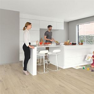 Плитка ПВХ Quick Step Livyn Pulse Click Plus PUCP PUCP40103   Дуб хлопковый бежевый фото 6 | FLOORDEALER